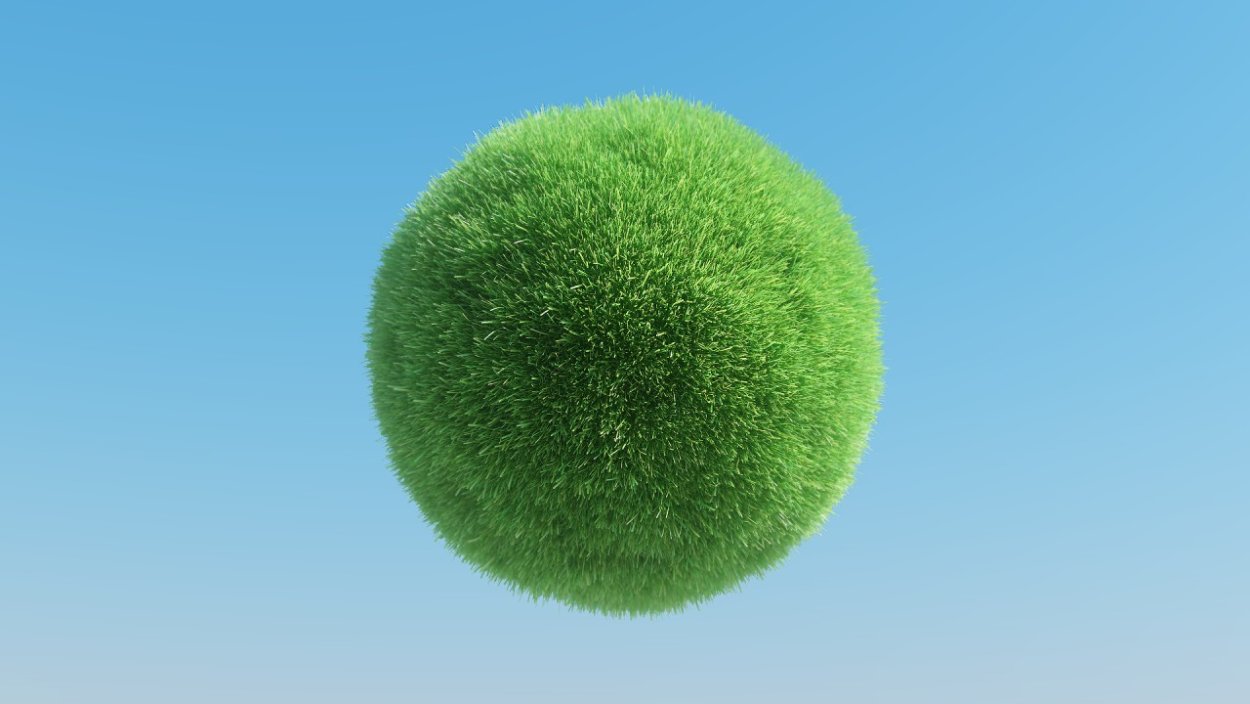 Зеленый шар трава