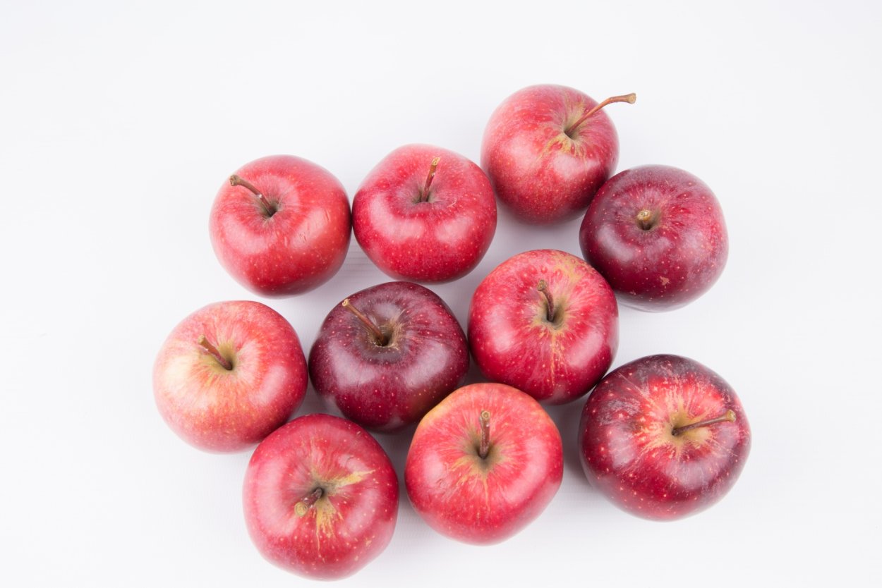 Яблоко вид сверху