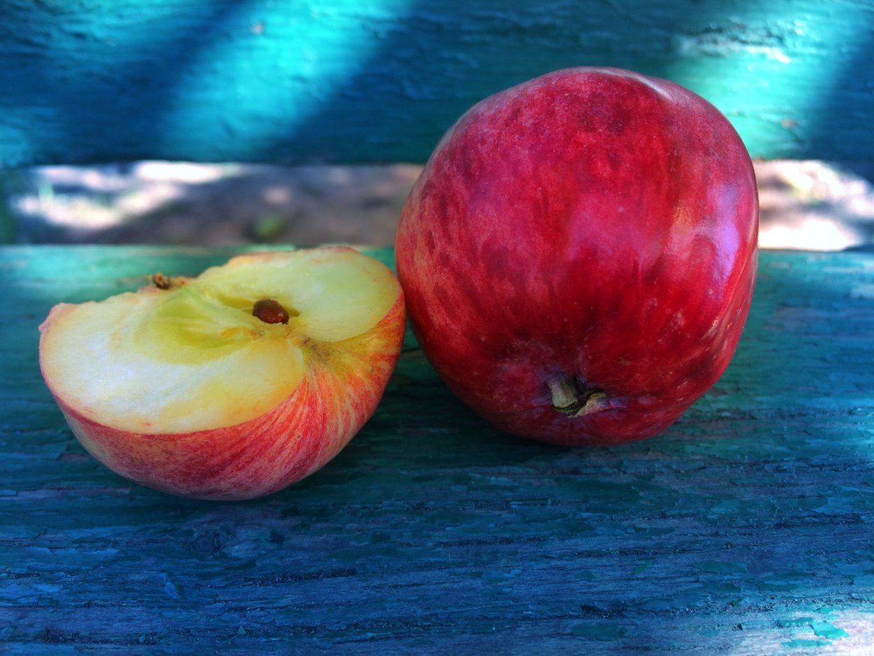 Яблоко на белом фоне