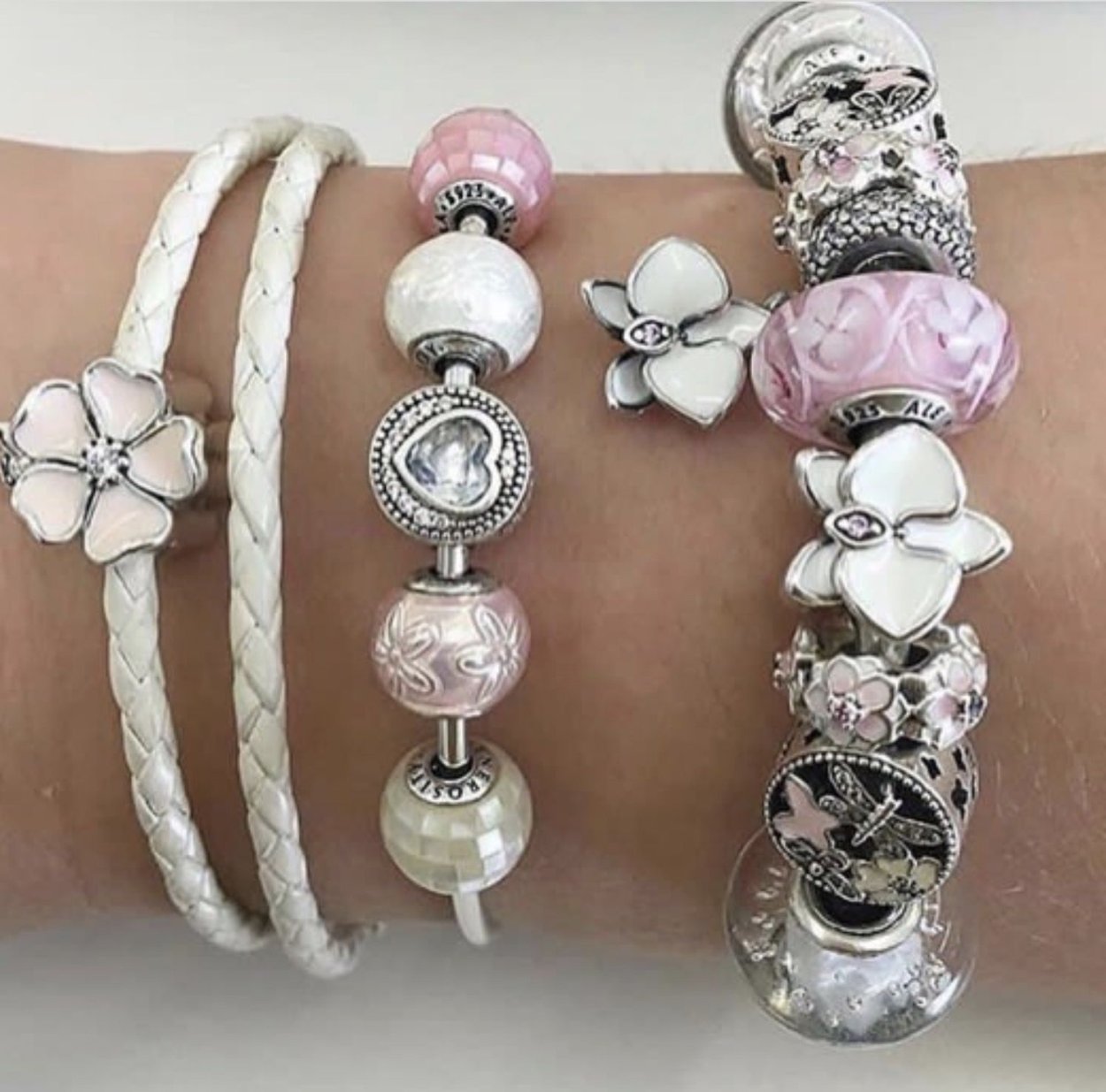 Браслет Пандора с орхидеями