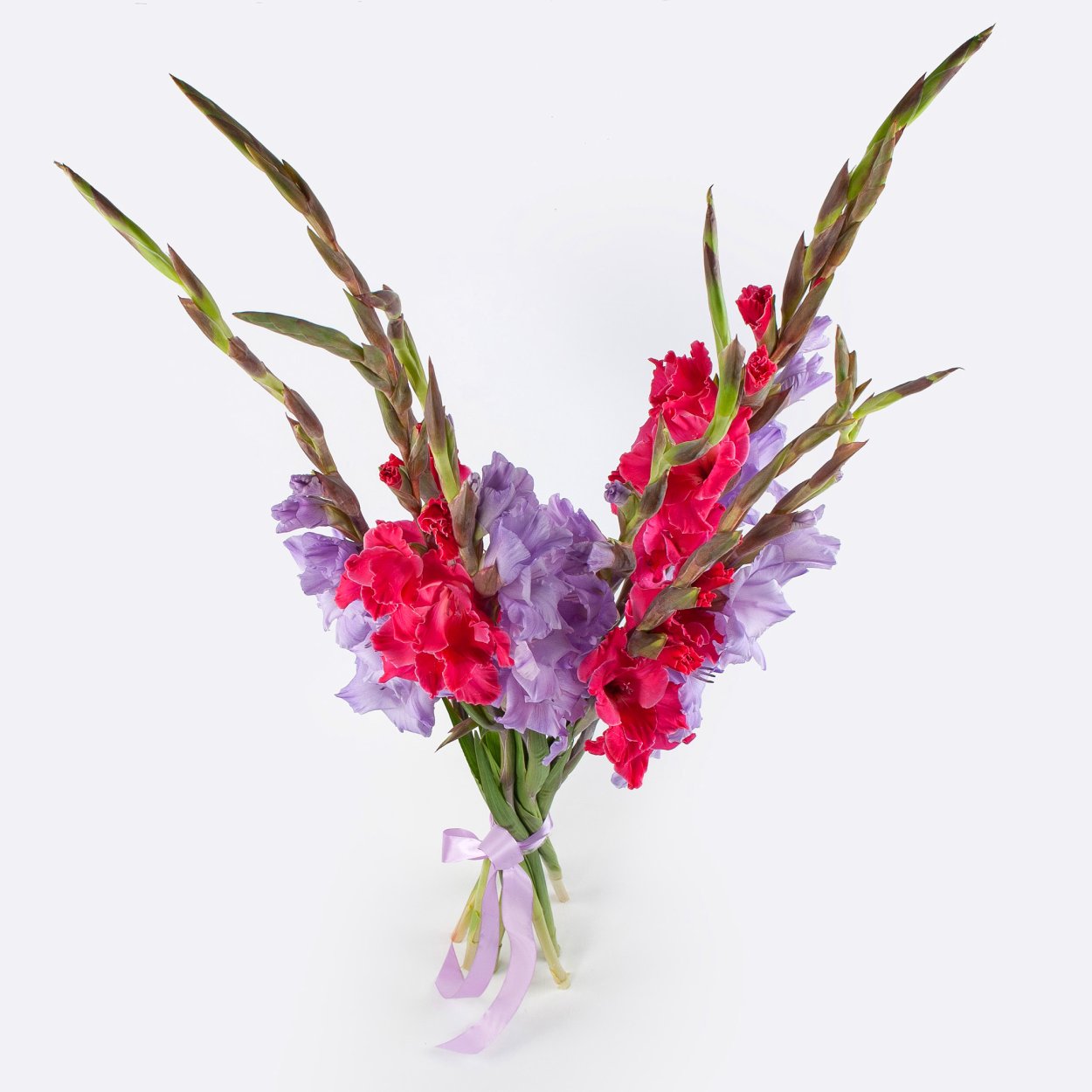 Композиция из гладиолусов и листьев для детского сада