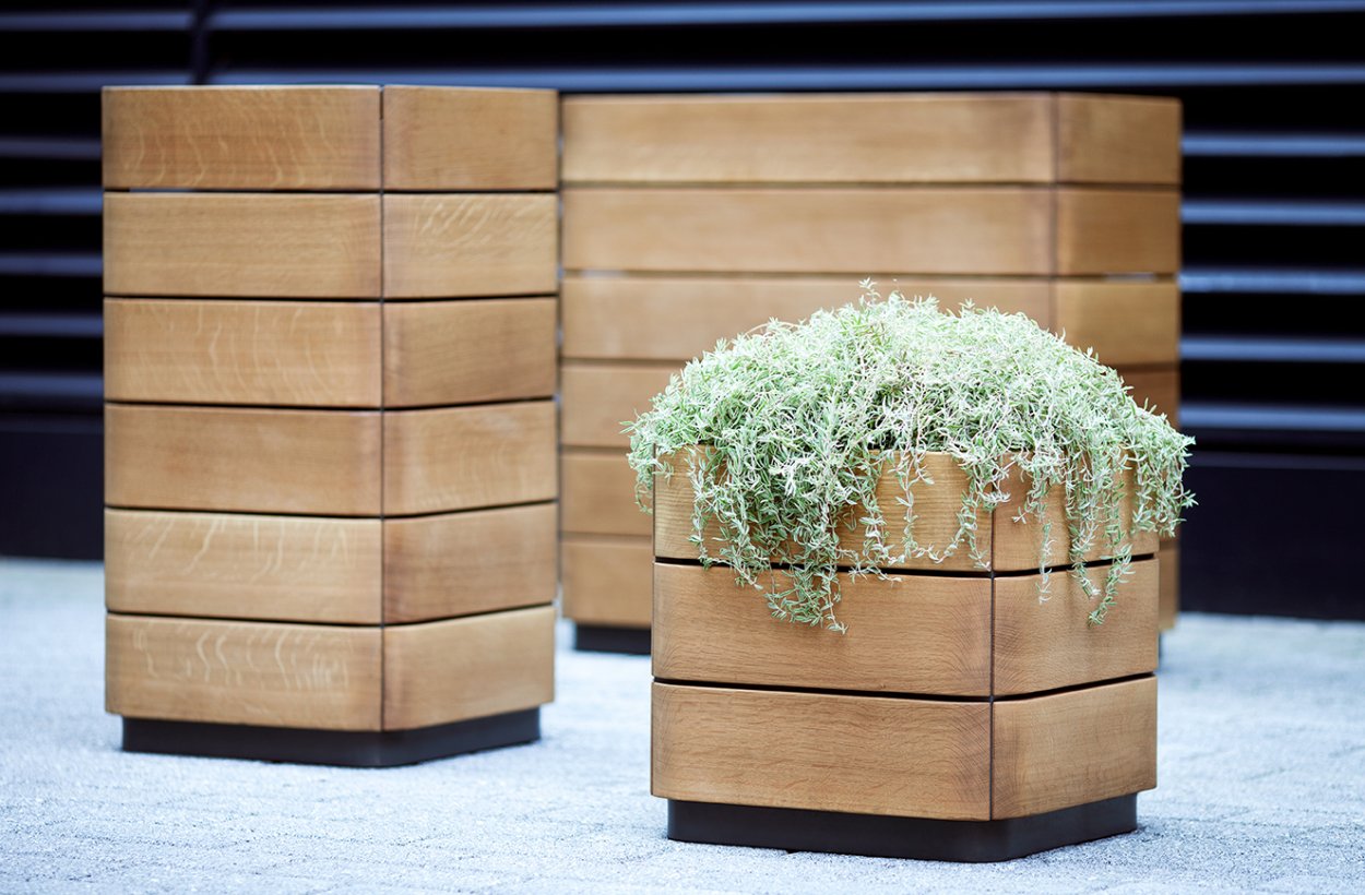 Деревянный контейнер для деревьев