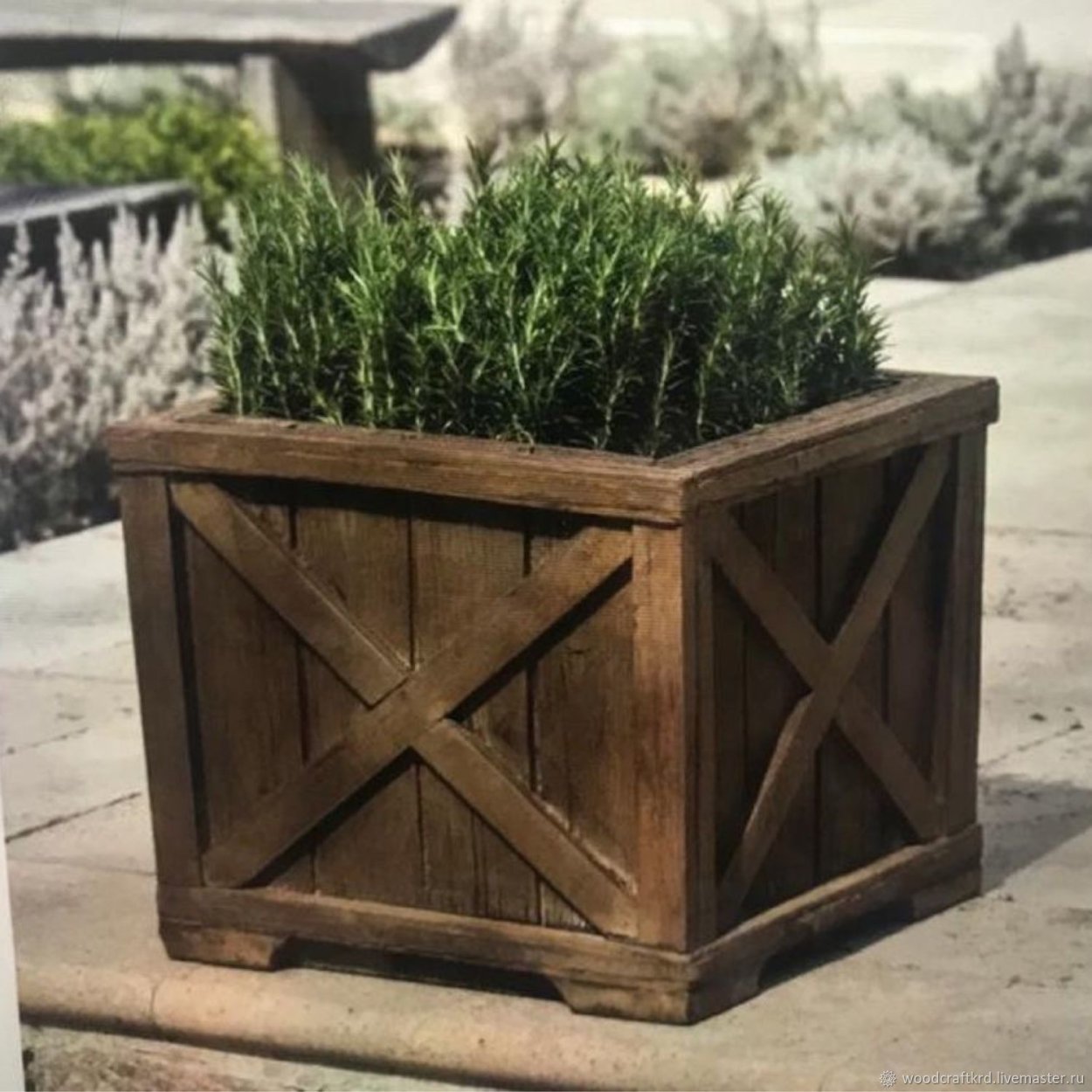 Кашпо деревянное