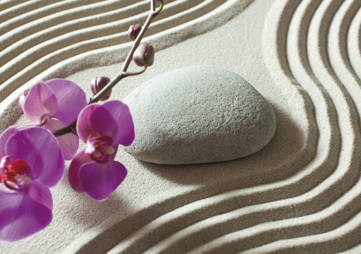 Релакс цветы и камни