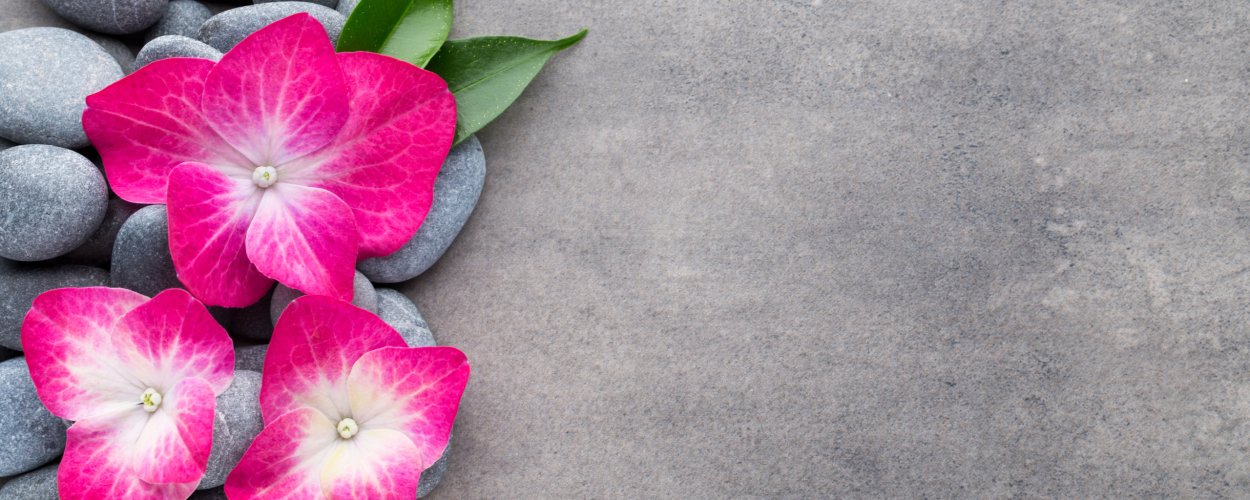 Каменный фон с цветами