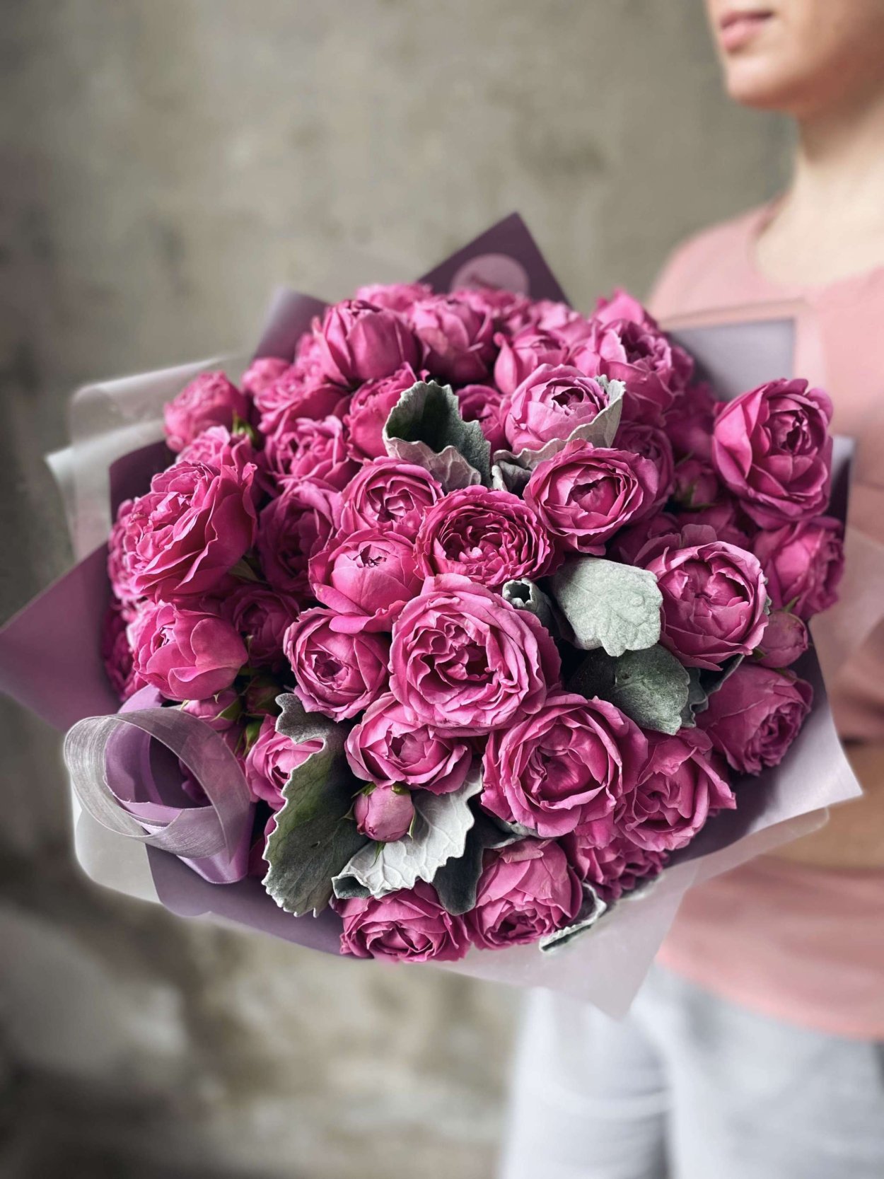 Кустовая пионовидная роза Рич Бабблз