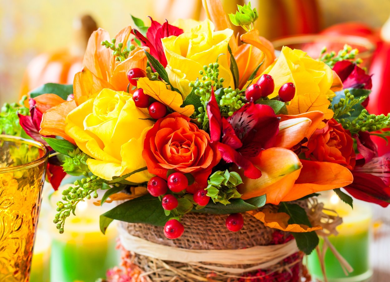 Яркие цветы