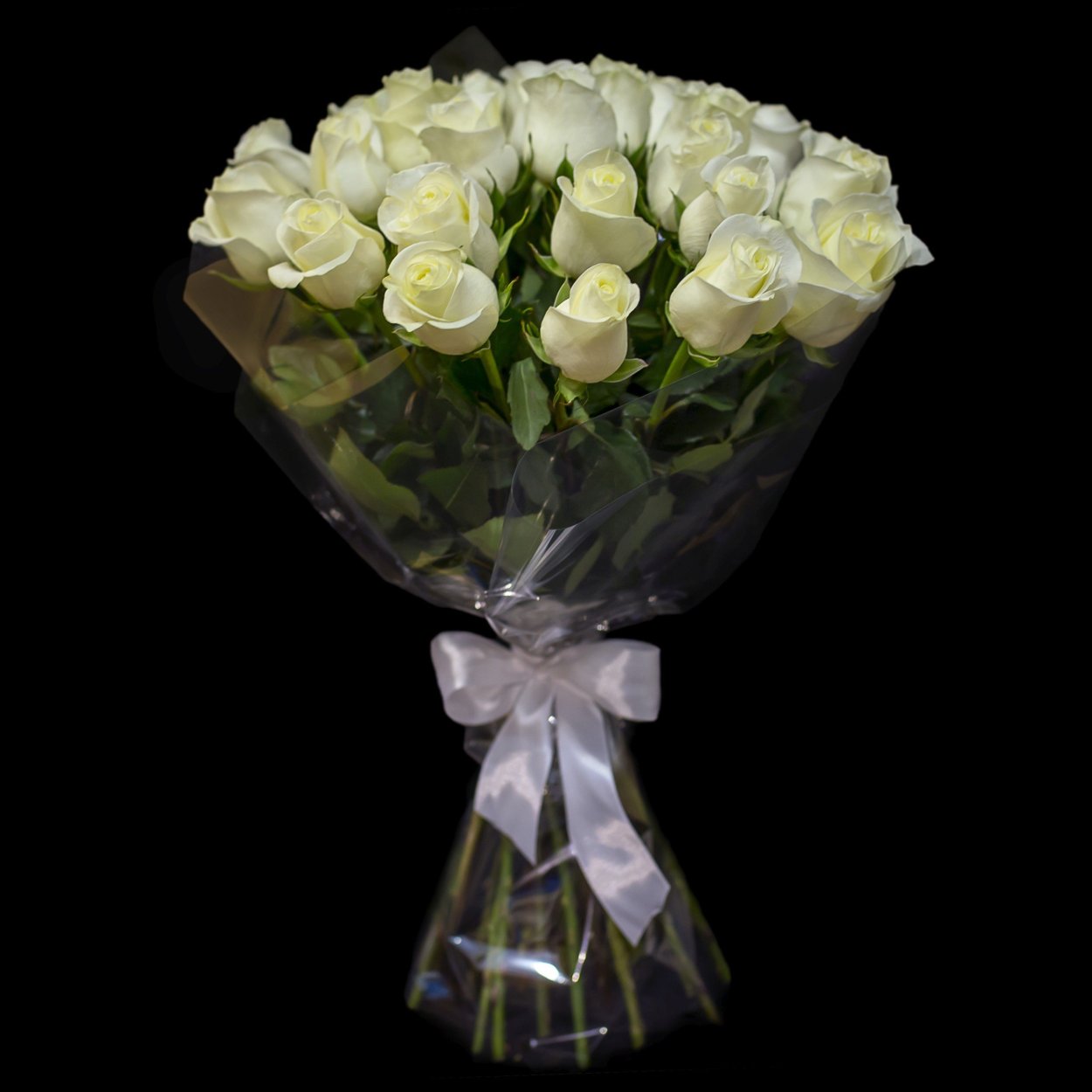 Букет 25 белых роз