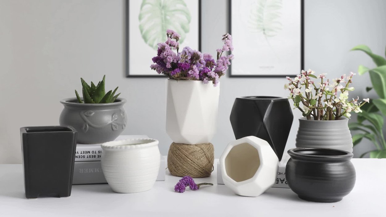 Горшки для цветов в интерьере